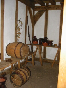 The buttrey, where the beer and ale were stored