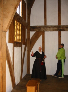 Dougal and Gill, one of the guides, in the Great Chamber