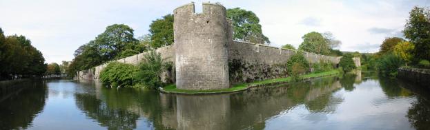 The southern corner of the moat