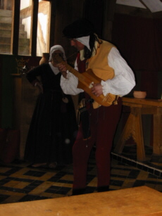 Paul demonstrates a medieval guitar