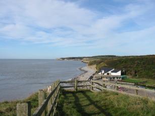 Looking westward along the coast from the promontory