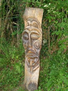carving by the river
