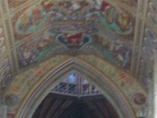 The painted ceiling