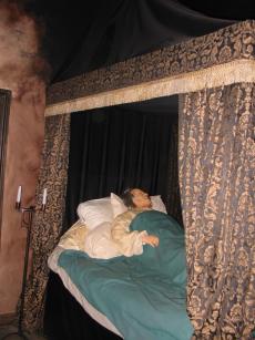 the bed in the supposedly haunted bed chamber