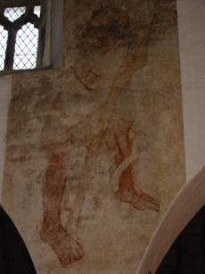 Medieval biblical imageary on the wall of the East Church