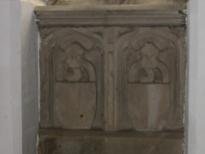 carving beneath a chancel window