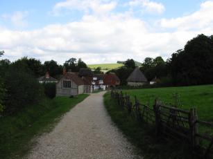 the village from the school path