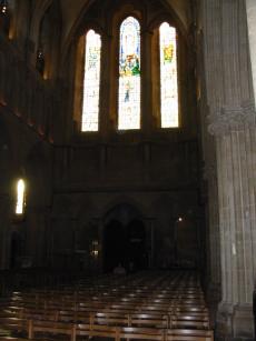 The west window viewed from the nave