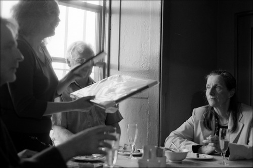 A la Ronde reunion (F3 50/1.8 TMAX 400 and Neopan 400, indoor shots at 1/15th handheld)